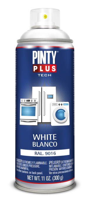 Pintura blanca para electrodomésticos en spray Pintyplus Tech